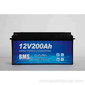 BMS Deep Cycles LiFePO4 Rechargeable Battery Pack 12V200ah
